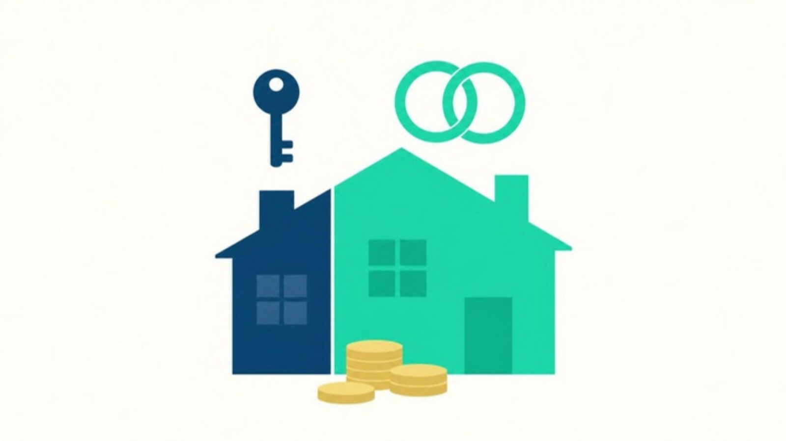 Casa dividida en una parte privativa con una llave y una parte ganancial con dos anillos