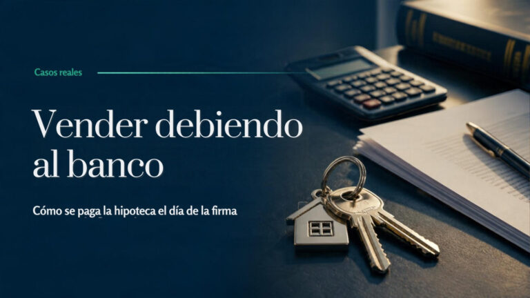 Llaves de una vivienda sobre documentos de notaría: vender un piso con la hipoteca pendiente